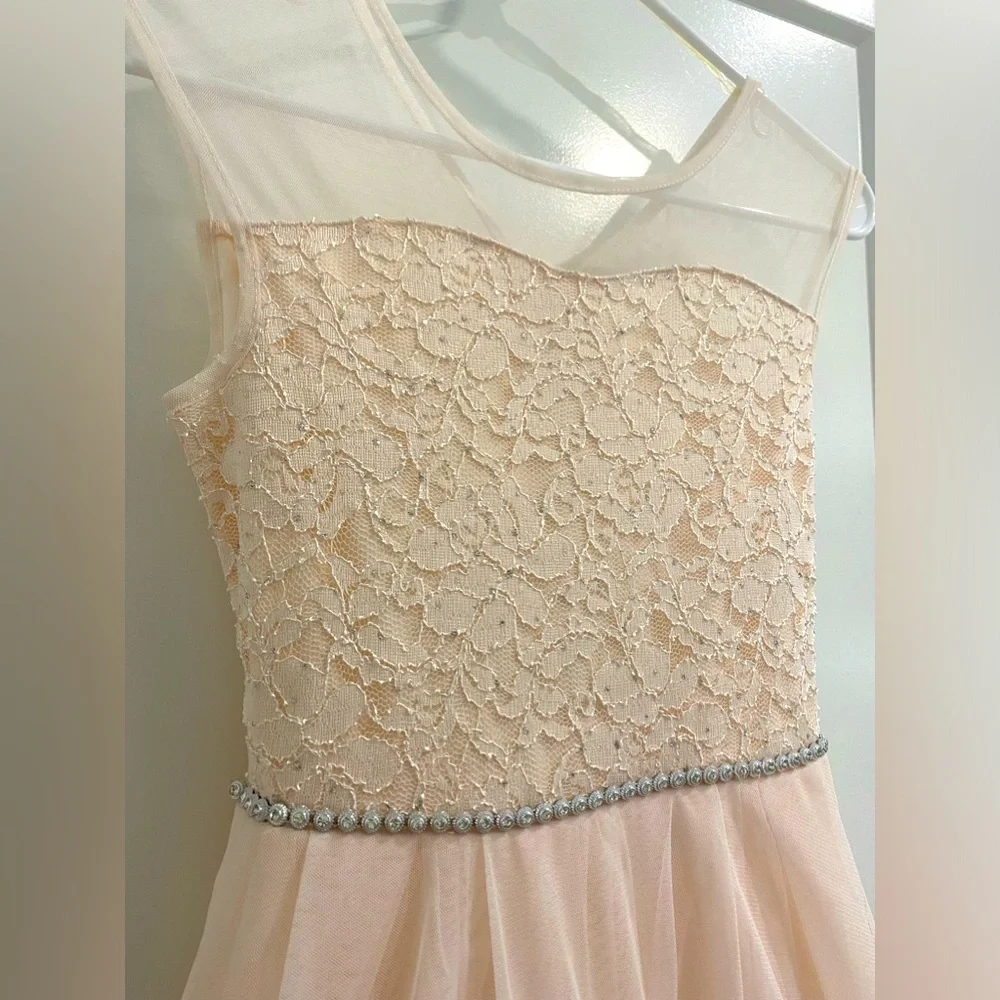 🌺HOST PICK🌺 Speechless Blush Layered Tulle and Lace Dress |Size 14 girls - Picture 7 of 12